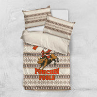 Riding Bulls Punchin Fools Christmas Bedding Set Xmas Holiday Patterns - Wonder Print Shop