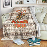 Riding Bulls Punchin Fools Christmas Blanket Xmas Holiday Patterns - Wonder Print Shop