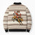 Riding Bulls Punchin Fools Christmas Bomber Puffer Jacket Xmas Holiday Patterns - Wonder Print Shop