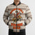 Riding Bulls Punchin Fools Christmas Bomber Puffer Jacket Xmas Holiday Patterns - Wonder Print Shop