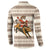 Riding Bulls Punchin Fools Christmas Button Sweatshirt Xmas Holiday Patterns - Wonder Print Shop