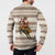 Riding Bulls Punchin Fools Christmas Button Sweatshirt Xmas Holiday Patterns - Wonder Print Shop