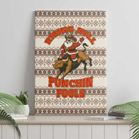 Riding Bulls Punchin Fools Christmas Canvas Wall Art Xmas Holiday Patterns - Wonder Print Shop