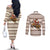 Riding Bulls Punchin Fools Christmas Couples Matching Off The Shoulder Long Sleeve Dress and Long Sleeve Button Shirt Xmas Holiday Patterns - Wonder Print Shop