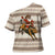 Riding Bulls Punchin Fools Christmas Cross Shoulder Shirt Xmas Holiday Patterns - Wonder Print Shop