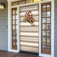 Riding Bulls Punchin Fools Christmas Door Cover Xmas Holiday Patterns - Wonder Print Shop