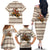 Riding Bulls Punchin Fools Christmas Family Matching Off The Shoulder Long Sleeve Dress and Hawaiian Shirt Xmas Holiday Patterns - Wonder Print Shop