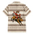 Riding Bulls Punchin Fools Christmas Family Matching Off The Shoulder Long Sleeve Dress and Hawaiian Shirt Xmas Holiday Patterns - Wonder Print Shop