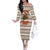 Riding Bulls Punchin Fools Christmas Family Matching Off The Shoulder Long Sleeve Dress and Hawaiian Shirt Xmas Holiday Patterns - Wonder Print Shop