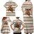 Riding Bulls Punchin Fools Christmas Family Matching Off Shoulder Maxi Dress and Hawaiian Shirt Xmas Holiday Patterns - Wonder Print Shop