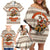 Riding Bulls Punchin Fools Christmas Family Matching Off Shoulder Short Dress and Hawaiian Shirt Xmas Holiday Patterns - Wonder Print Shop