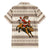 Riding Bulls Punchin Fools Christmas Family Matching Short Sleeve Bodycon Dress and Hawaiian Shirt Xmas Holiday Patterns - Wonder Print Shop