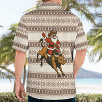 Riding Bulls Punchin Fools Christmas Hawaiian Shirt Xmas Holiday Patterns - Wonder Print Shop
