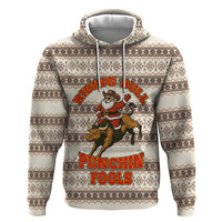 Riding Bulls Punchin Fools Christmas Hoodie Xmas Holiday Patterns - Wonder Print Shop