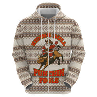 Riding Bulls Punchin Fools Christmas Hoodie Xmas Holiday Patterns - Wonder Print Shop
