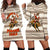 Riding Bulls Punchin Fools Christmas Hoodie Dress Xmas Holiday Patterns - Wonder Print Shop