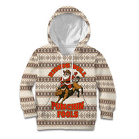 Riding Bulls Punchin Fools Christmas Kid Hoodie Xmas Holiday Patterns - Wonder Print Shop