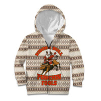 Riding Bulls Punchin Fools Christmas Kid Hoodie Xmas Holiday Patterns - Wonder Print Shop