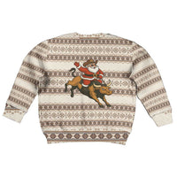 Riding Bulls Punchin Fools Christmas Kid Ugly Christmas Sweater Xmas Holiday Patterns - Wonder Print Shop