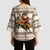 Riding Bulls Punchin Fools Christmas Kimono Sleeve Blouse Xmas Holiday Patterns - Wonder Print Shop