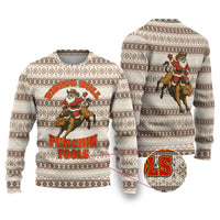 Riding Bulls Punchin Fools Christmas Ugly Christmas Sweater Xmas Holiday Patterns - Wonder Print Shop