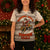 Riding Bulls Punchin Fools Christmas Knitted V-Neck Vest Xmas Holiday Patterns - Wonder Print Shop