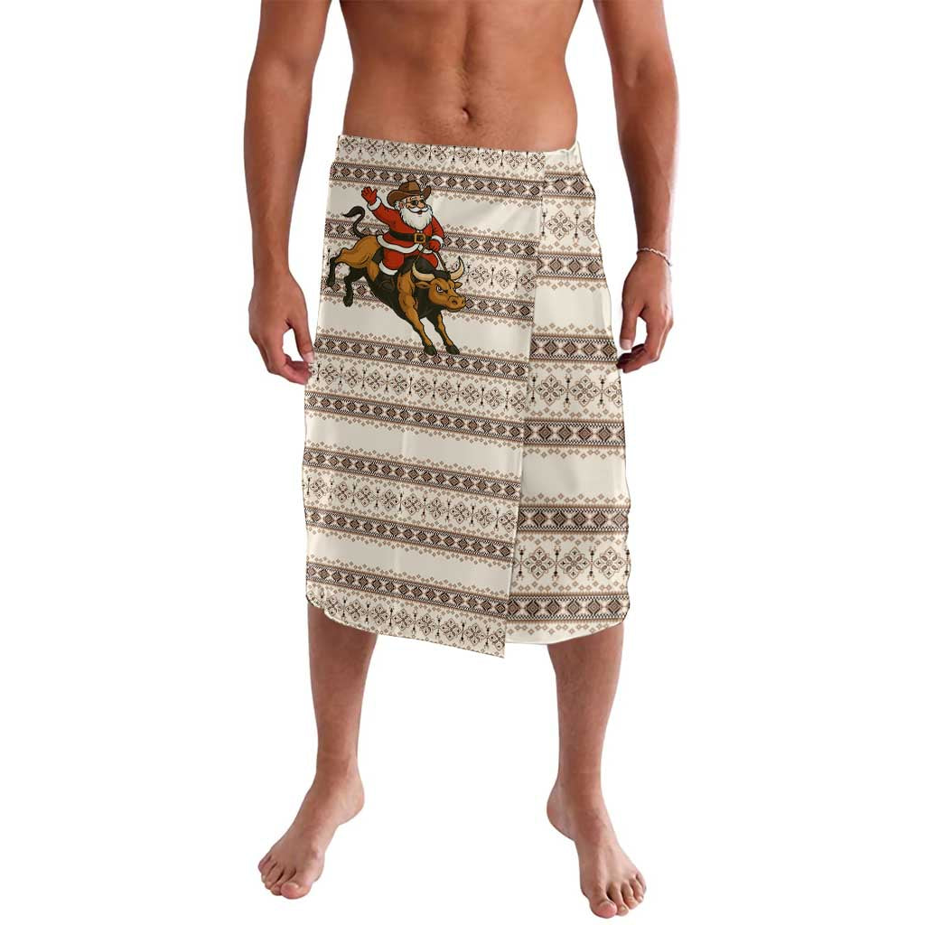 Riding Bulls Punchin Fools Christmas Lavalava Xmas Holiday Patterns - Wonder Print Shop