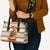 Riding Bulls Punchin Fools Christmas Leather Bag Xmas Holiday Patterns - Wonder Print Shop