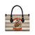 Riding Bulls Punchin Fools Christmas Leather Bag Xmas Holiday Patterns - Wonder Print Shop