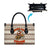 Riding Bulls Punchin Fools Christmas Leather Bag Xmas Holiday Patterns - Wonder Print Shop