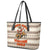 Riding Bulls Punchin Fools Christmas Leather Tote Bag Xmas Holiday Patterns - Wonder Print Shop