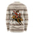 Riding Bulls Punchin Fools Christmas Long Sleeve Shirt Xmas Holiday Patterns - Wonder Print Shop