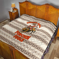 Riding Bulls Punchin Fools Christmas Quilt Xmas Holiday Patterns - Wonder Print Shop