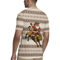 Riding Bulls Punchin Fools Christmas Rugby Jersey Xmas Holiday Patterns - Wonder Print Shop