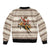 Riding Bulls Punchin Fools Christmas Sleeve Zip Bomber Jacket Xmas Holiday Patterns - Wonder Print Shop