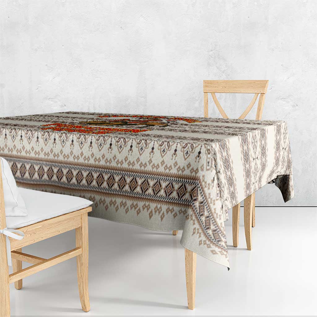 Riding Bulls Punchin Fools Christmas Tablecloth Xmas Holiday Patterns - Wonder Print Shop