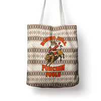 Riding Bulls Punchin Fools Christmas Tote Bag Xmas Holiday Patterns - Wonder Print Shop
