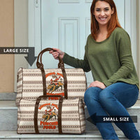 Riding Bulls Punchin Fools Christmas Travel Bag Xmas Holiday Patterns - Wonder Print Shop