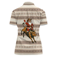 Riding Bulls Punchin Fools Christmas Women Polo Shirt Xmas Holiday Patterns - Wonder Print Shop