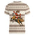 Riding Bulls Punchin Fools Christmas Women V-Neck T-Shirt Xmas Holiday Patterns - Wonder Print Shop
