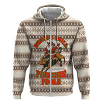 Riding Bulls Punchin Fools Christmas Zip Hoodie Xmas Holiday Patterns - Wonder Print Shop