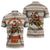 Riding Bulls Punchin Fools Christmas Zipper Polo Shirt Xmas Holiday Patterns - Wonder Print Shop