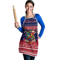 Rooster Through The Snow Christmas Apron Xmas Holiday Patterns - Wonder Print Shop