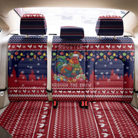 Rooster Through The Snow Christmas Back Car Seat Cover Xmas Holiday Patterns - Wonder Print Shop