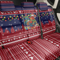Rooster Through The Snow Christmas Back Car Seat Cover Xmas Holiday Patterns - Wonder Print Shop