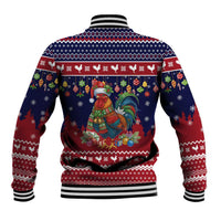 Rooster Through The Snow Christmas Baseball Jacket Xmas Holiday Patterns - Wonder Print Shop