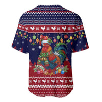 Rooster Through The Snow Christmas Baseball Jersey Xmas Holiday Patterns - Wonder Print Shop