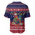Rooster Through The Snow Christmas Baseball Jersey Xmas Holiday Patterns - Wonder Print Shop