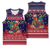 Rooster Through The Snow Christmas Basketball Jersey Xmas Holiday Patterns - Wonder Print Shop
