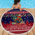 Rooster Through The Snow Christmas Beach Blanket Xmas Holiday Patterns - Wonder Print Shop